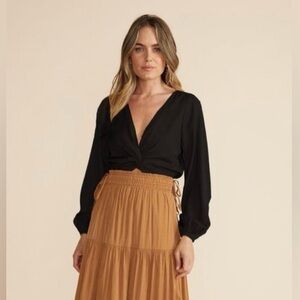 MINKPINK Harper Twist Front Blouse